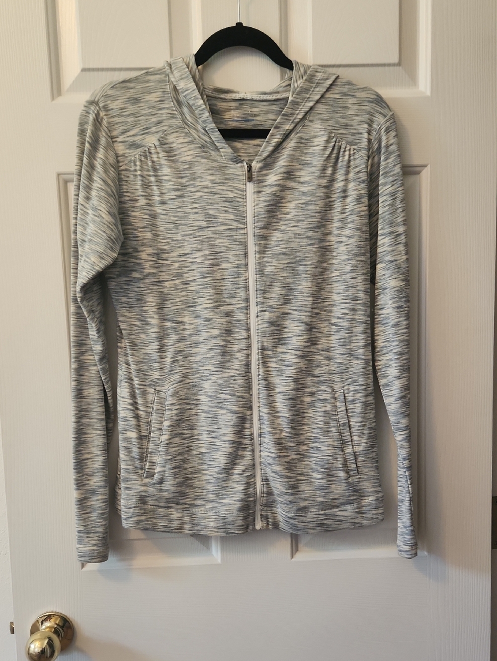 Columbia Light Gray Marled Performance Zip-up Hoodie